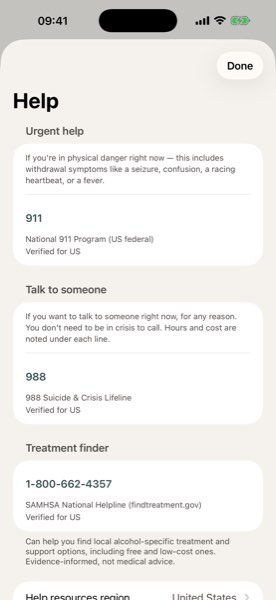 Groundwork app screenshot: Help lines, always free